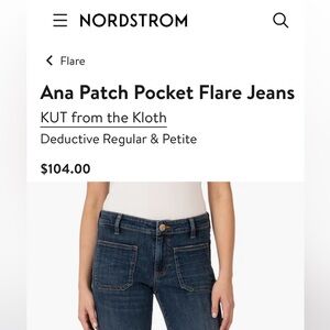 Kut from the Kloth Patch Pocket “Ana” jeans
